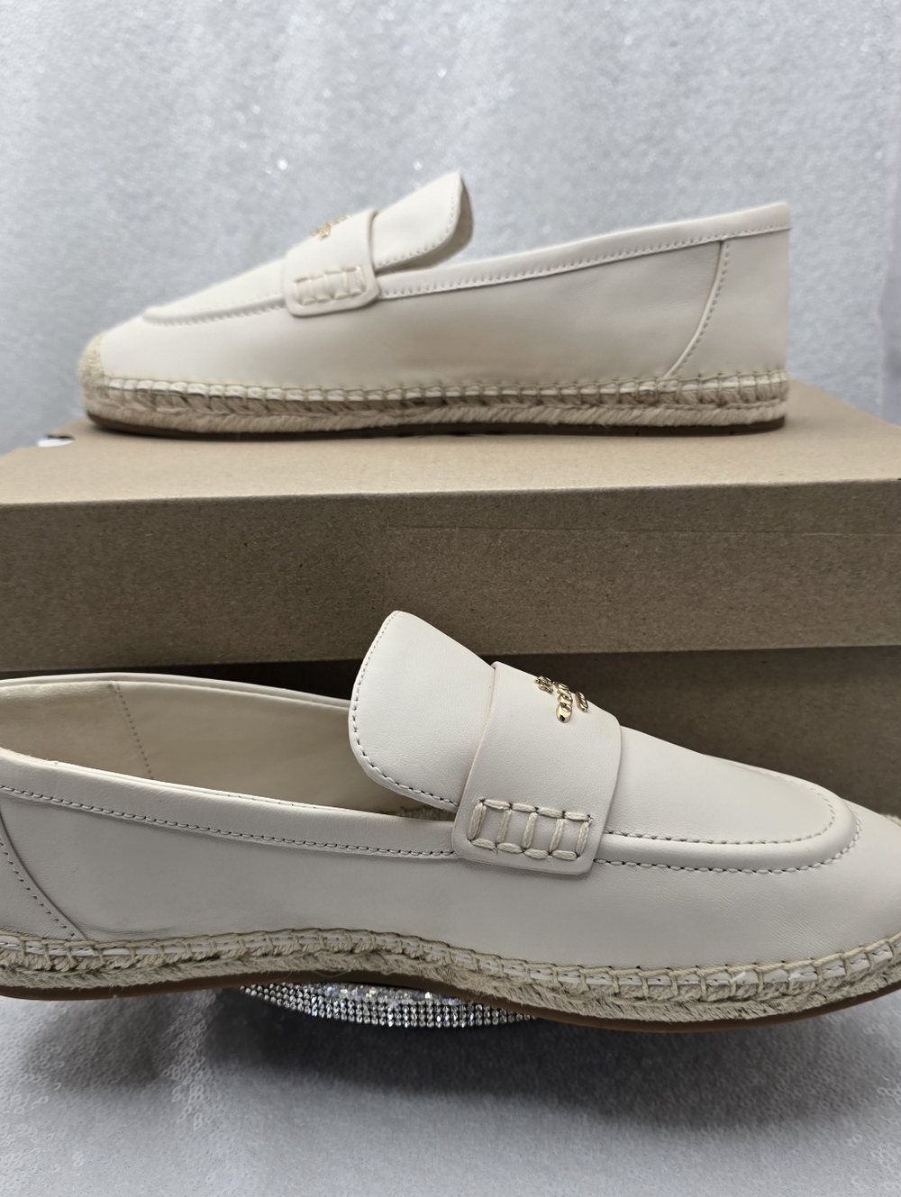 Coach Leather Loafer Espadrille Slip-on Women's 8.5